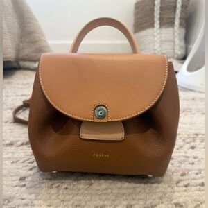 Polèné “Numéro Un Nano” bag in trio camel